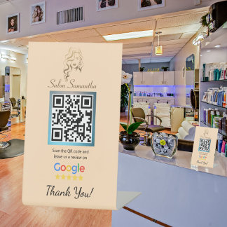 Salon Pastel Sinaasappel Google Review Pedestal St Reclamebord Met Voetstuk