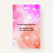 Salon Personeel ID Peach Paarse Badge (Achterkant)