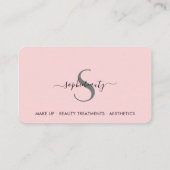 Salon Pink Monogram Beauty Business Loyalty (Achterkant)