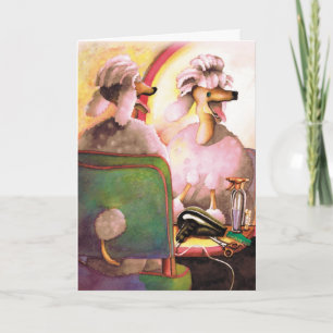 Salon Poedel Grappige Verjaardag Kaart