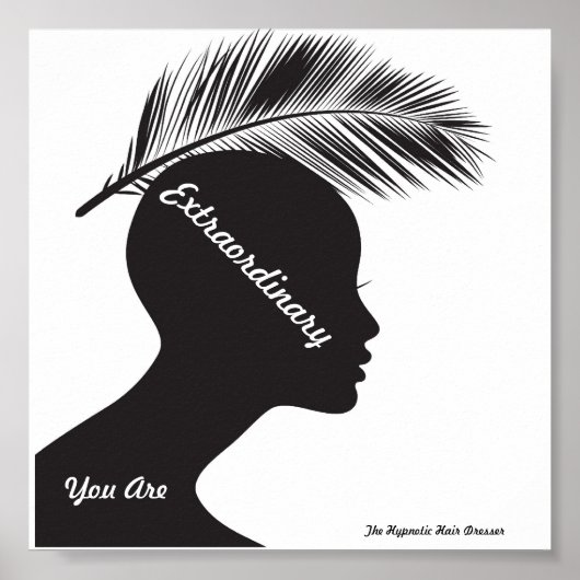 Salon Poster Priming Words Hypnotic Hair Dresser (Voorkant)