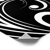 Salon Poster Spa Black & White Swirls (Hoek)