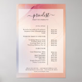 Salon Prijslijst Poster (Voorkant)