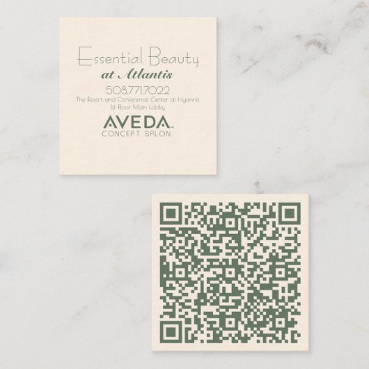 Salon QR Code Visitekaartje (Voorkant / Achterkant)