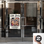 Salon Raamsticker (Kantoordeur)