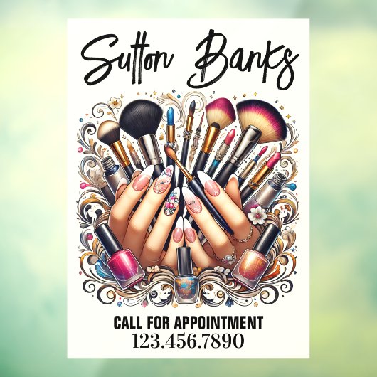 Salon Raamsticker (Vel 3)