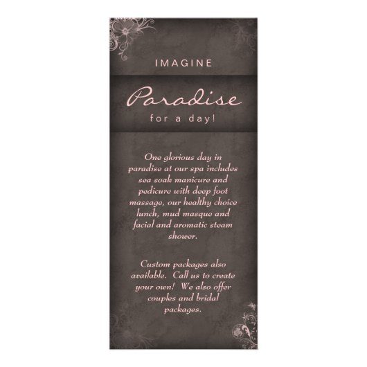 Salon Rack Kaart Floral  Pink Taupe Brown (Voorkant)