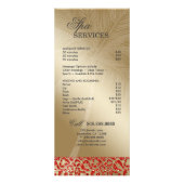 Salon Rack Kaart Jewelry Tanning Gold Sparkle O (Achterkant)