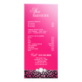 Salon Rack Kaart Jewelry Tanning Pink Sparkle Bla (Achterkant)