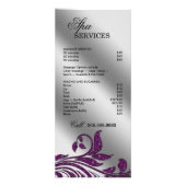 Salon Rack Kaart Juwelry Leaf Floral Paars Sparkle (Achterkant)