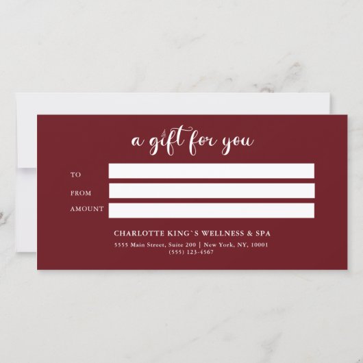 SALON RED CHRISTMAS TREE BUSINESS CERTIFICAAT (Achterkant)