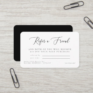 Salon Refer a Friend Naam Korting Afgerond  Visitekaartje