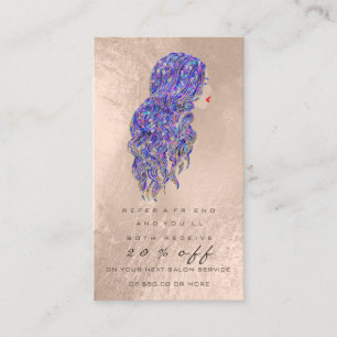 Salon Reference Card Pearl Makeup Lash Hairdresser Aanbevelingskaartje