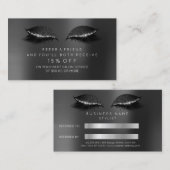 Salon Reference Kaart Black Glitter Lashes Makeup1 (Voorkant / Achterkant)