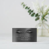 Salon Reference Kaart Black Glitter Lashes Makeup1 (Staand voorkant)