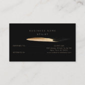 Salon Reference Kaart Black Gold Sparkly Glitter V (Achterkant)