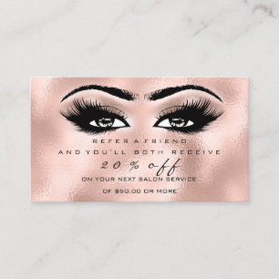 Salon Reference Kaart Blush Makeup Lashes Extensio