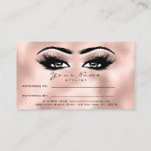 Salon Reference Kaart Blush Makeup Lashes Extensio (Achterkant)