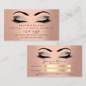 Salon Reference Kaart Blush Roos Gold Makeup Lashe (Voorkant / Achterkant)