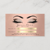 Salon Reference Kaart Blush Roos Gold Makeup Lashe (Achterkant)