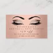 Salon Reference Kaart Blush Roos Gold Makeup Lashe (Voorkant)