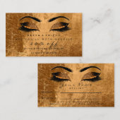 Salon Reference Kaart Brown Makeup Lashes Extensio (Voorkant / Achterkant)
