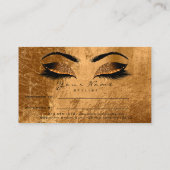 Salon Reference Kaart Brown Makeup Lashes Extensio (Achterkant)