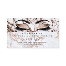 Salon Reference Kaart Copper Marble Makeup Lashes