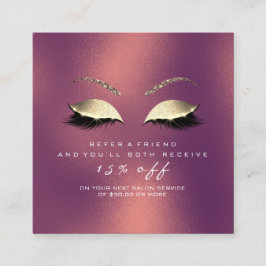 Salon Reference Kaart Glitter Gold Copper Lashes