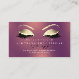 Salon Reference Kaart Glitter Gold Copper Lashes