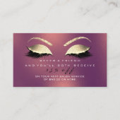 Salon Reference Kaart Glitter Gold Copper Lashes (Voorkant)