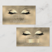 Salon Reference Kaart Glitter Gold Glam Lashes (Voorkant / Achterkant)