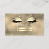 Salon Reference Kaart Glitter Gold Glam Lashes (Achterkant)
