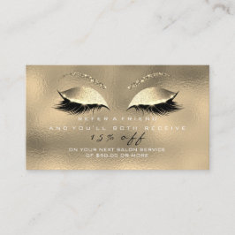 Salon Reference Kaart Glitter Gold Glam Lashes