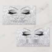 Salon Reference Kaart Glitter Silver Grey Lashes1 (Voorkant / Achterkant)