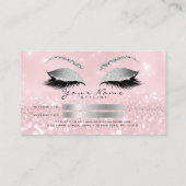 Salon Reference Kaart Glitter Silver Pink Lashes (Achterkant)
