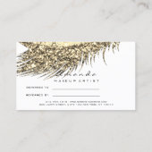 Salon Reference Kaart Gold Makeup Lash White Makeu (Achterkant)