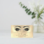 Salon Reference Kaart Gold Makeup Lashes Extension (Staand voorkant)