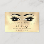 Salon Reference Kaart Gold Makeup Lashes Extension (Voorkant)