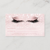 Salon Reference Kaart Makeup Pink Girly Lash Studi (Achterkant)