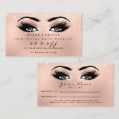 Salon Reference Kaart Makeup Spark Pink Peach Lash (Voorkant / Achterkant)