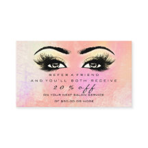 Salon Reference Kaart Peach Makeup Lashes Extensio