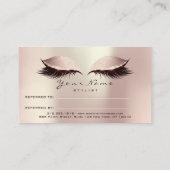 Salon Reference Kaart Pink Makeup Lashes Blush (Achterkant)