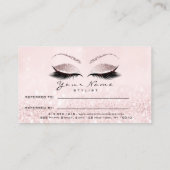 Salon Reference Kaart Pink Makeup Lashes Extension (Achterkant)