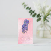 Salon Reference Kaart Pink Makeup Lashes Hairdress (Staand voorkant)
