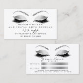Salon Reference Kaart Silver Black Grey Lashes (Voorkant / Achterkant)