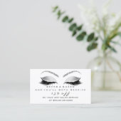 Salon Reference Kaart Silver Black Grey Lashes (Staand voorkant)