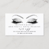 Salon Reference Kaart Silver Black Grey Lashes (Voorkant)