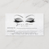 Salon Reference Kaart Silver Makeup Lashes Extensi (Achterkant)