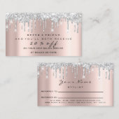 Salon Reference Kaart Silver Makeup Lashes Nails W (Voorkant / Achterkant)